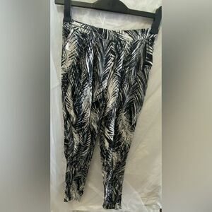 H&M Tropical Leaf Print Summer Beach Trousers - Boho Y2K Aesthetic XS